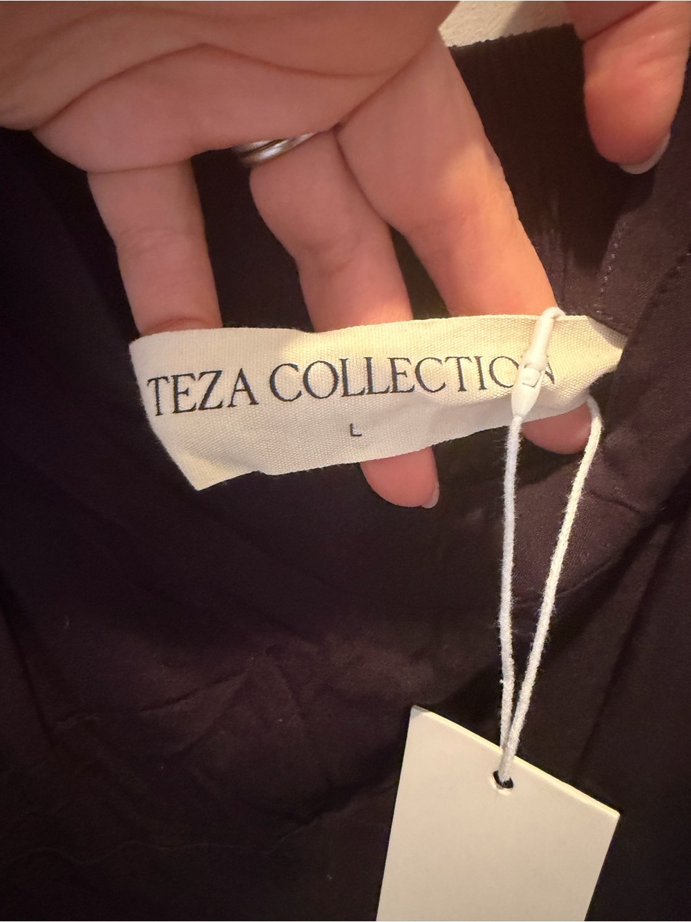 Teza Collection Black Tiered Midi Dress with Adjustable Tie Straps NWT - Picture 4 of 7